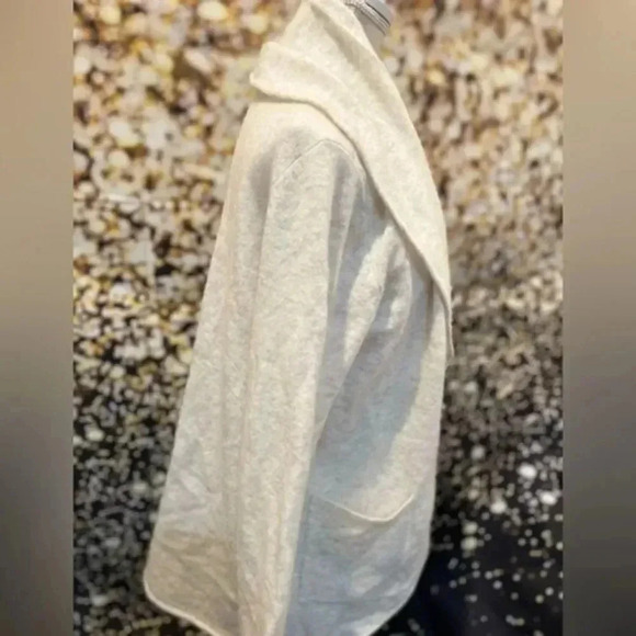 LOFT FLEECE OATMEAL BEIGE CARDIGAN WITH POCKETS SIZE S NEUTRAL EARTH TONES  - Picture 8 of 11